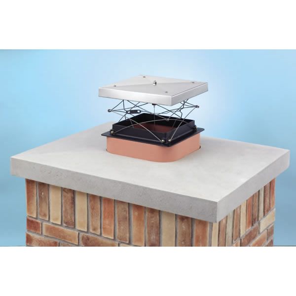 LockTop 8 in. x 13 in. EnergySaving Chimney Damper