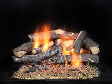Majestic 18 Inch Fireside Supreme Oak Refractory Cement Vented Gas Log Set