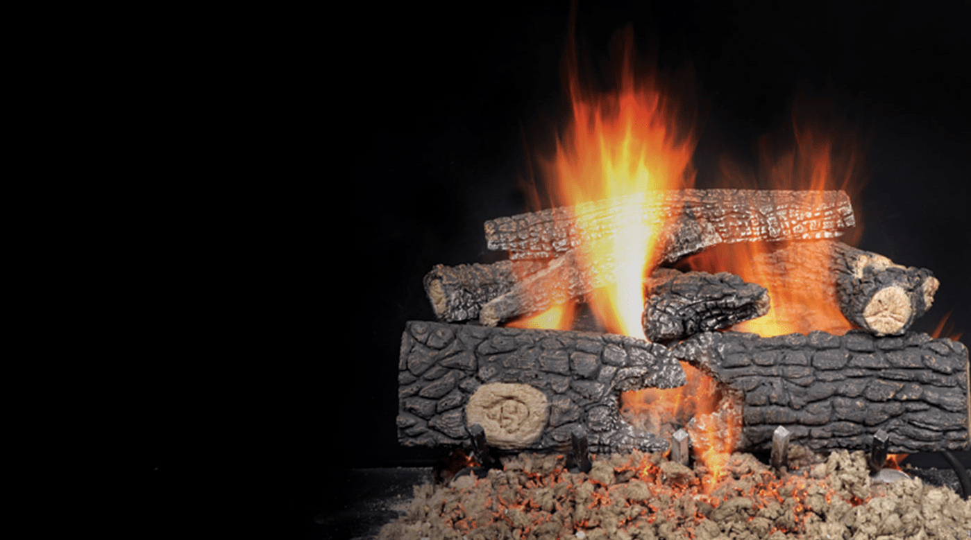 Majestic 24" Hearth Kit & Log Set Package for Outdoor Fireplaces Propane