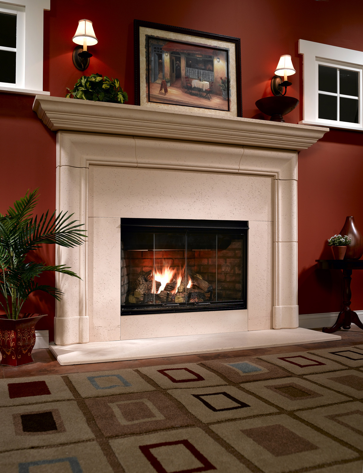 Majestic 36 Inch Reveal Open Hearth BVent Gas Fireplace