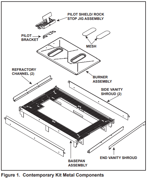 Majestic Contemporary Conversion Kit for See Through and Peninsula Gas