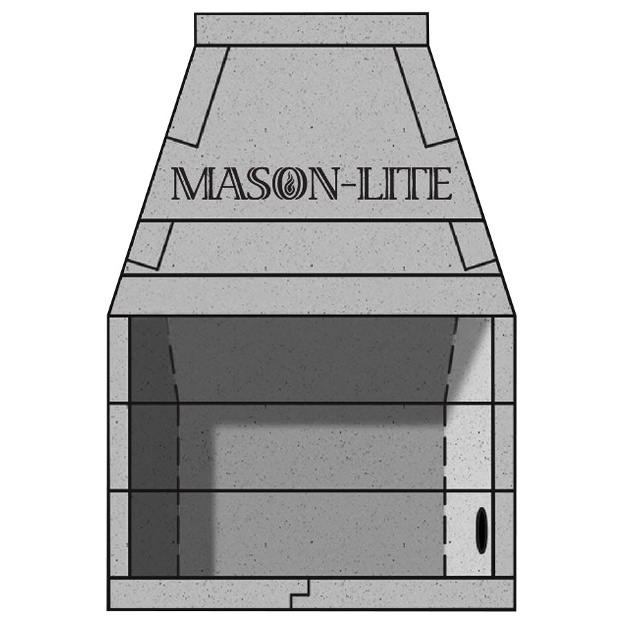 Mason Lite 33 Inch Masonry Fireplace Firebox Kit