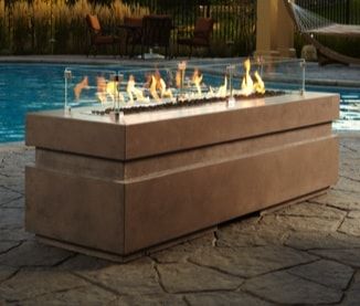 Outdoor Lifestyles 28 Inch Glass Wind Shield for Plaza Linear Fire Pit  Starter Kits