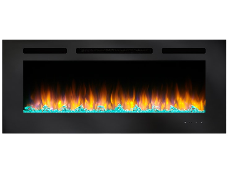 SimpliFire 60 Inch Allusion Recessed Linear Electric Wall Fireplace