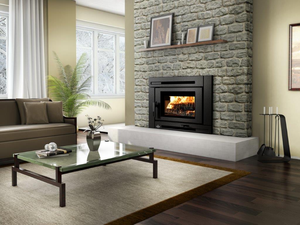Osburn Matrix Wood Fireplace Insert with Connector and Liner Kit