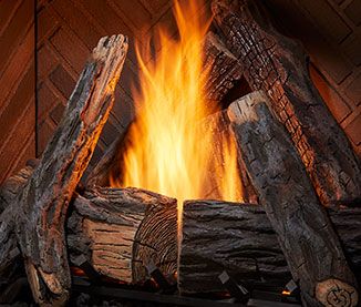 Outdoor Lifestyles High Definition Log Set with Stainless Steel Grate for  Courtyard Fireplaces