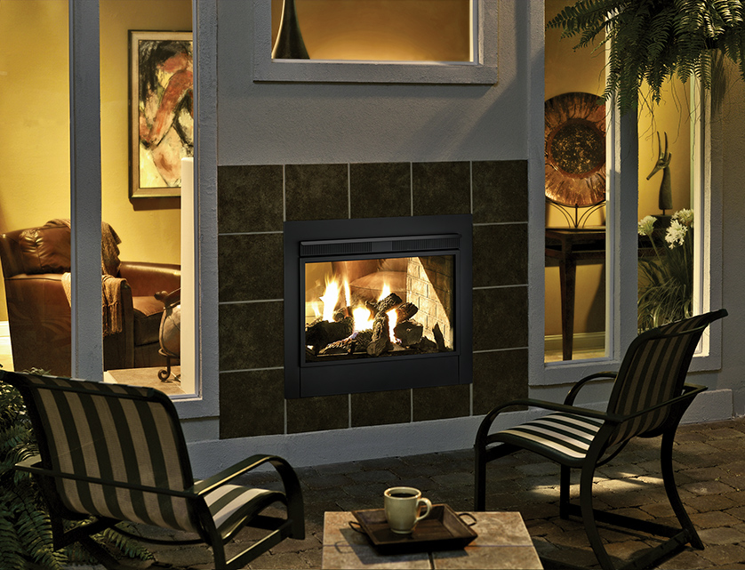 Outdoor Lifestyles Twilight II Indoor/Outdoor SeeThrough Fireplace