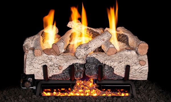 Real Fyre 18 Inch G10 Vent Free Gas Burner with Charred Alpine Birch Logs -  Electronic