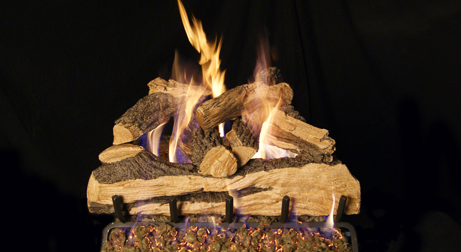 Real Fyre 18 Split Oak Designer Plus Vented Natural Gas Logs Set - Match  Light