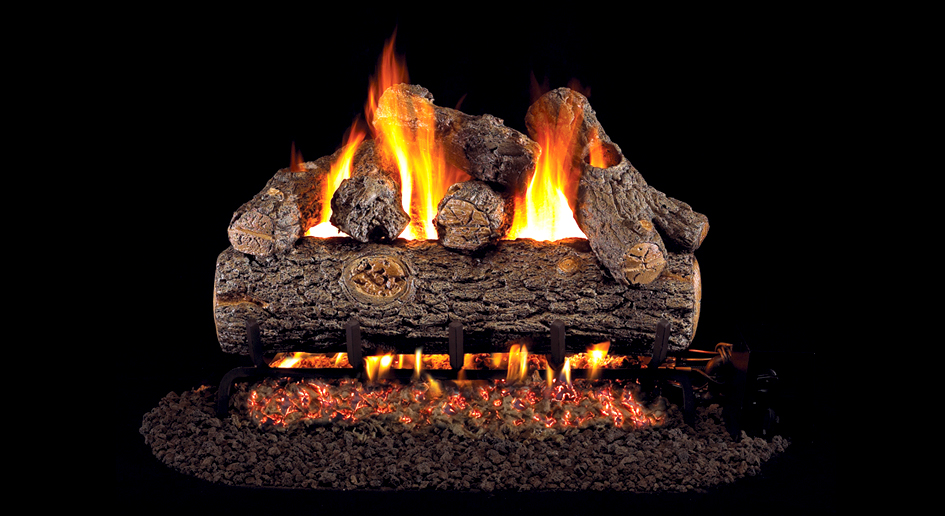 Real Fyre 20" Golden Oak Designer Plus Outdoor Natural Gas Logs Set Match Light