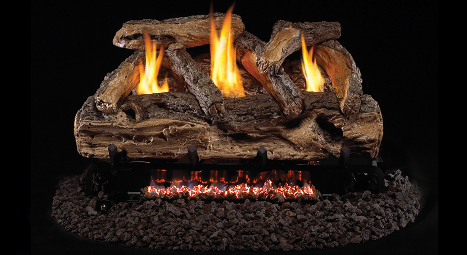 Real Fyre 20 Split Oak Ventless Natural Gas Logs Set with Safety Pilot Kit