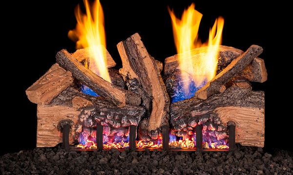 Real Fyre 24 Inch Foothill Split Oak Vent Free Gas Log Set for G19A Burners