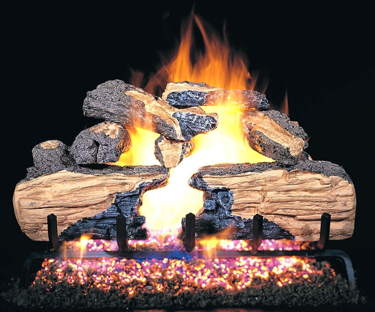 Real Fyre 30" Charred Split Oak Vented Gas Logs No Burner