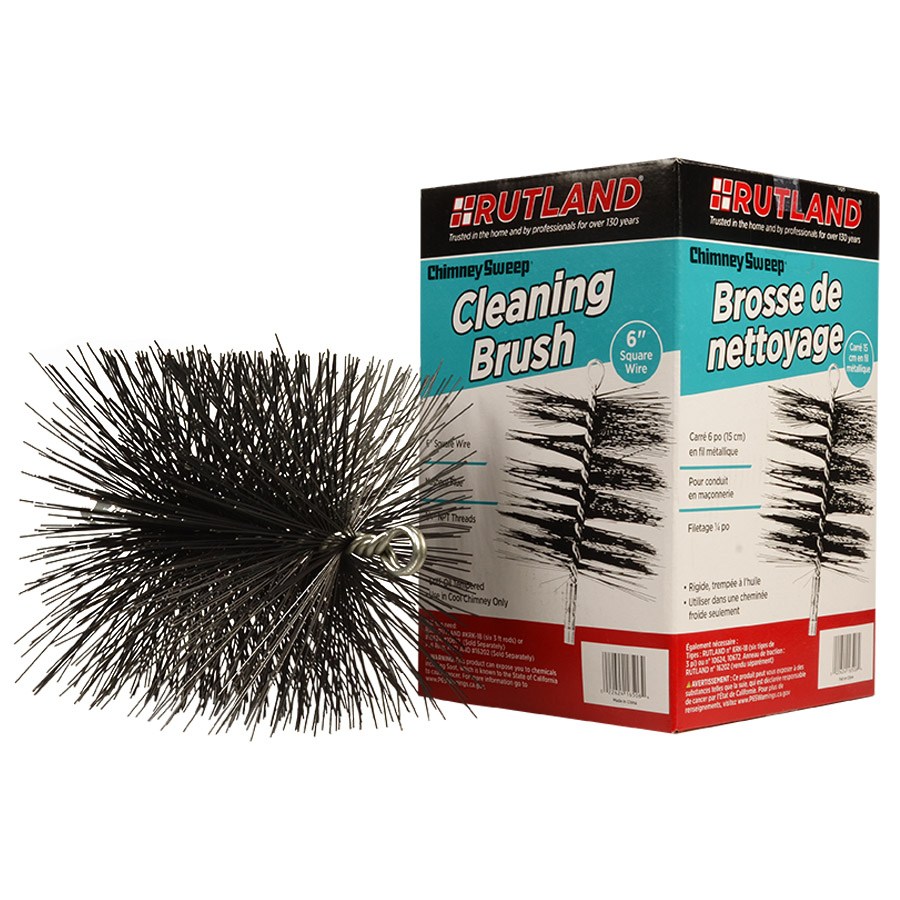 Rutland 8 Inch Square Chimney Sweep Series Wire Chimney Brush with 26