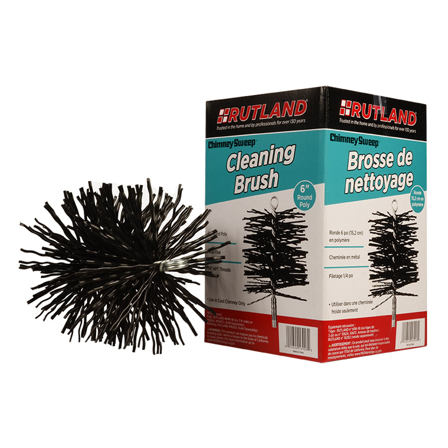 Rutland 6 Inch Round Chimney Sweep Series Poly Chimney Brush
