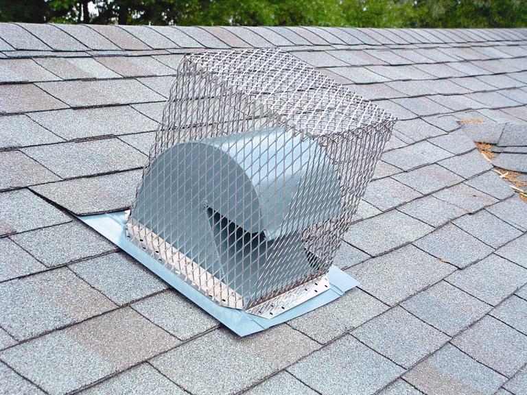 Set of Three Roof VentGuard Painted Black Galvanized Steel 7 x 7 in