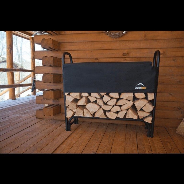 ShelterLogic 4 Foot Heavy Duty Firewood Rack with Cover