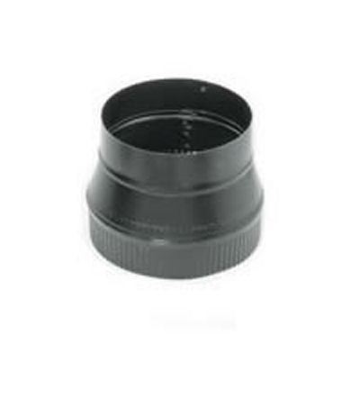 Snap-Lock Black Steel Stovepipe 8-Inch Male to 6-Inch Female Reducer