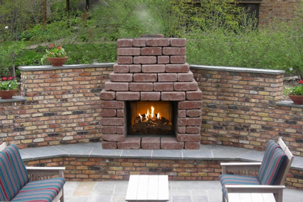 Stone Age Manufacturing 24 Patio Series Outdoor Fireplace with Straight  Lintel