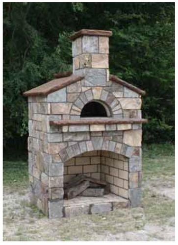 Stone Age Manufacturing 36 Mezzo Masonry Pizza Oven and Combination  Fireplace