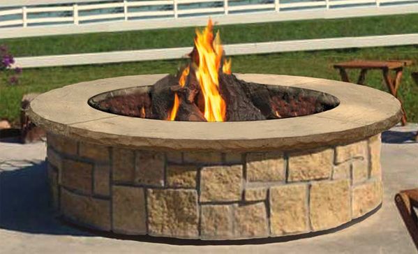 Stone Age Manufacturing 48 Inch Large Round Outdoor Fire Pit Kit