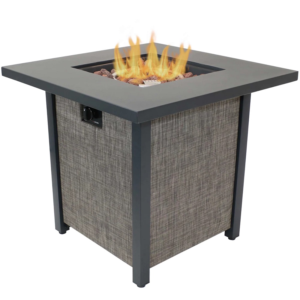 Sunnydaze 28 Inch Kleifar Propane Fire Pit Table Manual Ignition