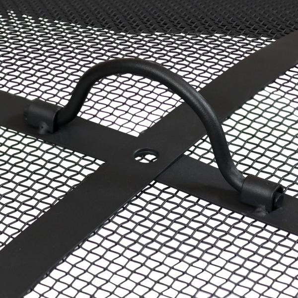 Sunnydaze 36 Inch Round Black HeavyDuty Steel Mesh Fire Pit Spark Screen