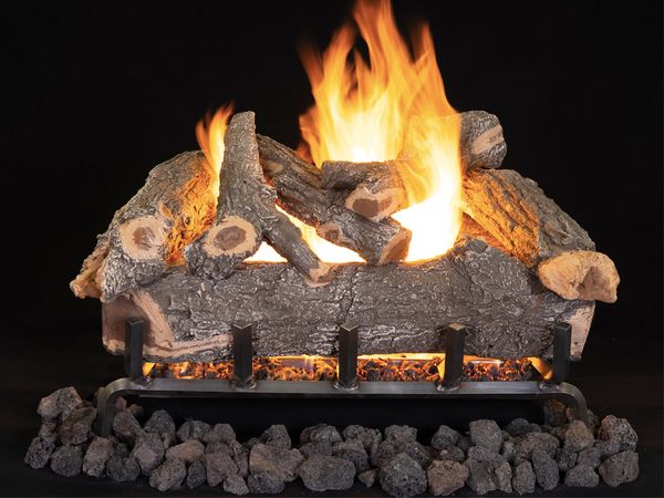 Superior 36 Inch Dual Vented Gas Burner with Smoky Weathered Logs - Remote  Control Ignition