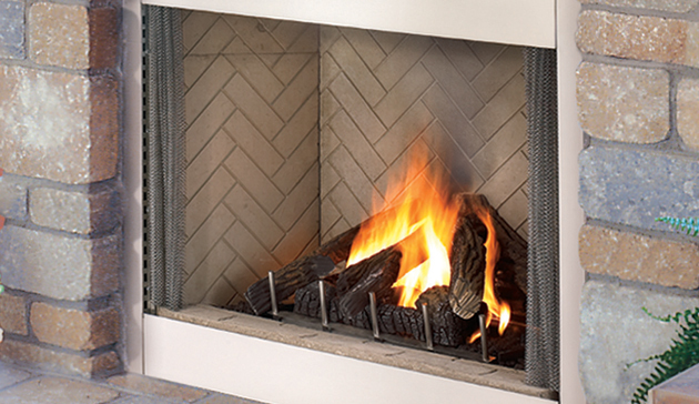 Superior VRE4300 Custom Series 36 Outdoor Vent-Free Natural Gas Fireplace  Firebox