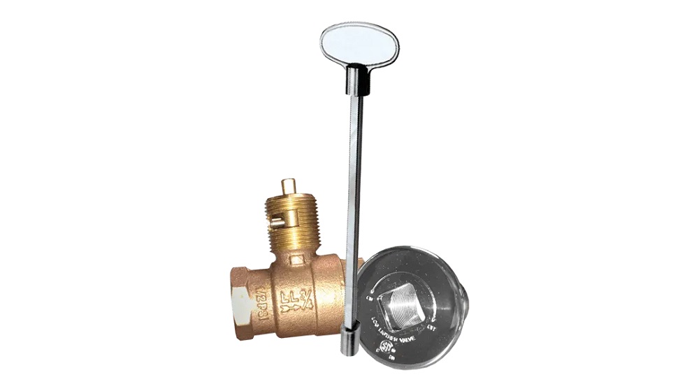 TrueFlame HighCapacity Straight Key Gas Valve Kit for Fire Pit Burners