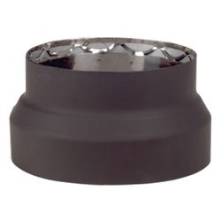 Ventis Double-Wall Black Stove Pipe Reducer - For 7 to 6 Inch Inner  Diameter Ventis