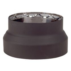 Ventis Double-Wall Black Stove Pipe Reducer - For 7 to 6 Inch Inner  Diameter Ventis