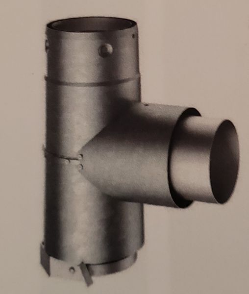 Ventis Pellet Vent Pipe Stove Adapter Tee with Cap For 3 Inch Inner