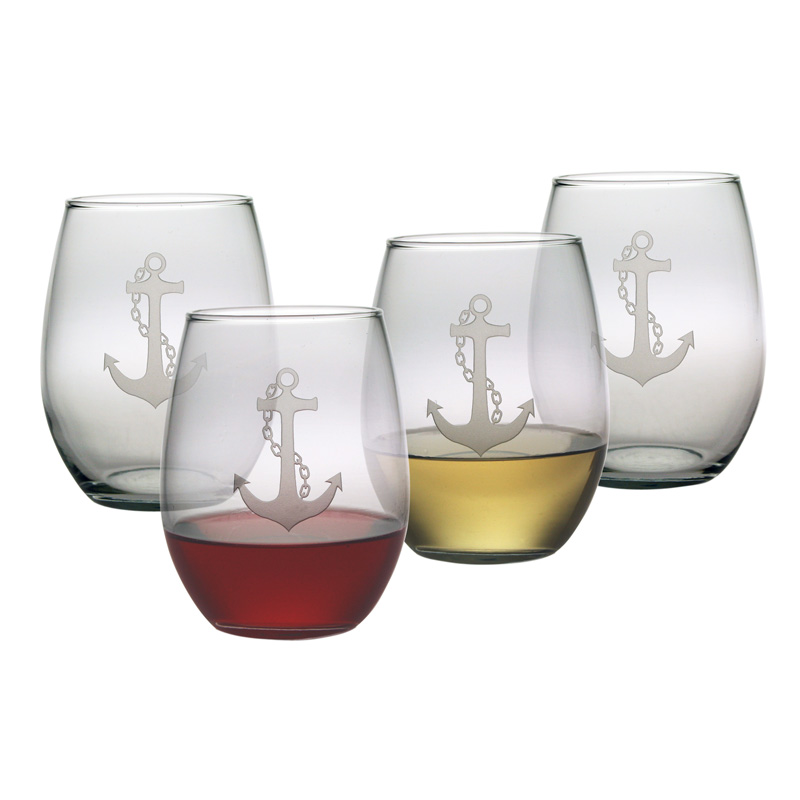 Anchor Stemless Wine Glasses