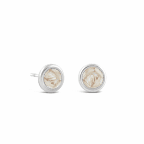 Baby's Ear Shell - October Birth Month Stud Earrings