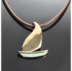 Bronze Sailboat Pendant