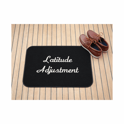Cape Hatteras 'Welcome Aboard' Boat Mat - Marine Grade Carpet With Anchor Design, 24x17 Inches