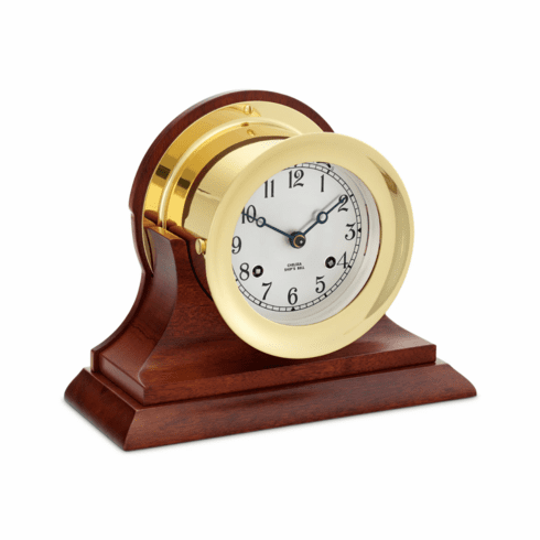 Chelsea Ships Bell Clock on Traditional Base  Brass (4.5" & 6")