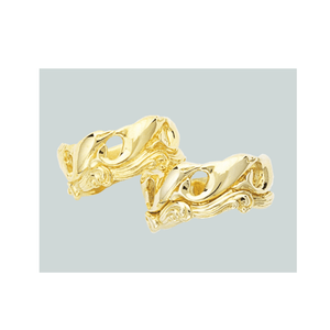 Dolphin and Waves Wedding Ring