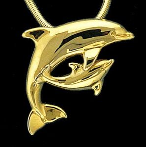 Mother & Baby Dolphin Pendant