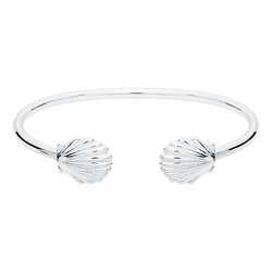 Flexible Scallop Shell Cuff Bracelet