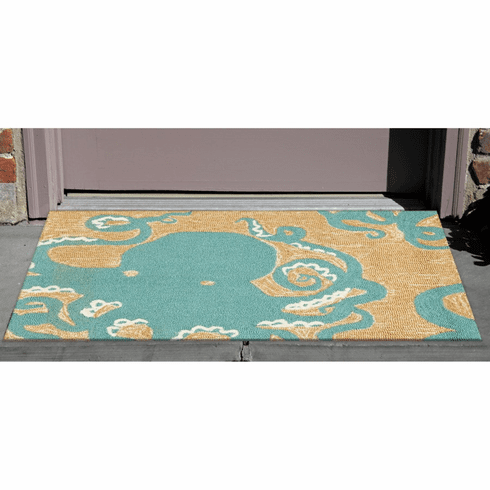 Frontporch Octopus Aqua Rug - Ocean Offerings