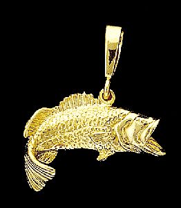 Large Mouth Bass Pendant - small