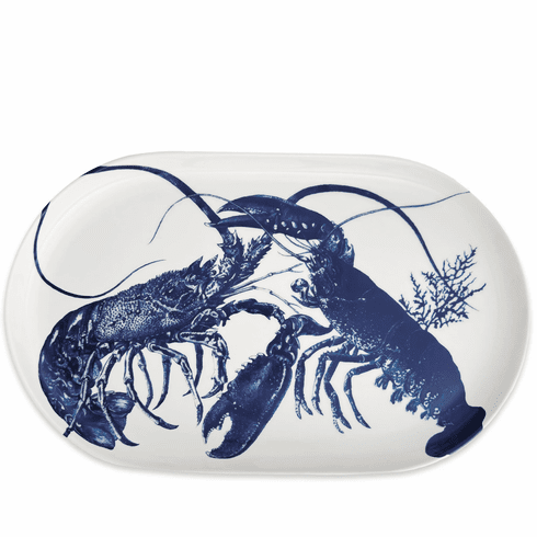 Lobsters Blue Large Coupe Oval Platter