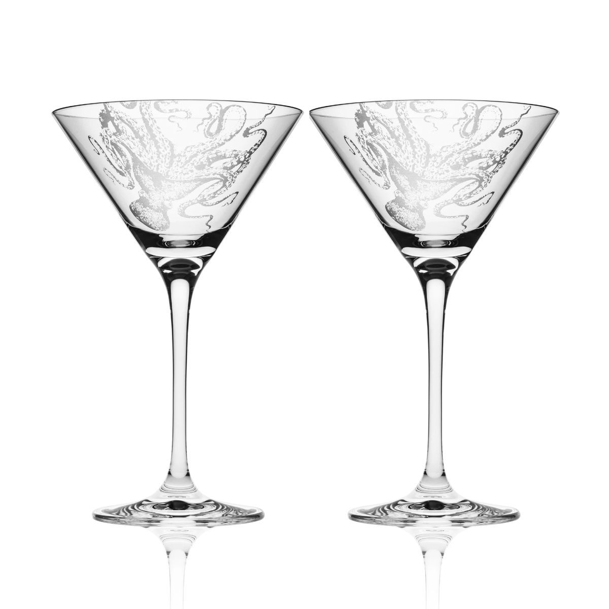 Lucy Octopus Martini Glasses Set/2 Ocean Offerings