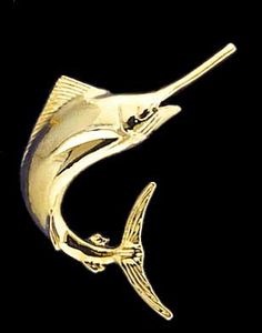 Fighting Marlin Tie Tack