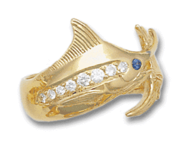 Marlin Wrap Ring with Diamonds