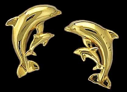 Mother & Baby Dolphin Earrings