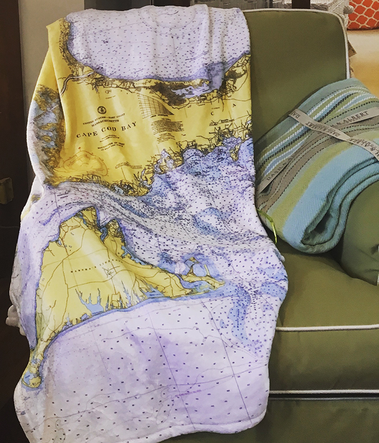 Nautical Chart Fleece Blankets Ocean Offerings