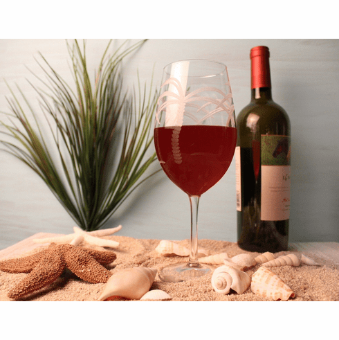 Palm Tree AP Wine Glasses - Ocean Offerings